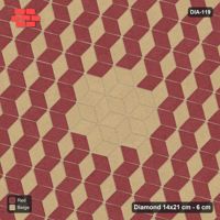 Interlock (Pasco) 14x21 cm · DIA-119 · Tumbling cubes, plain medallion 135 deg - edge to edge
