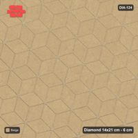 Interlock (Pasco) 14x21 cm · DIA-124 · Single-tone rhombus lattice 165 deg - edge to edge