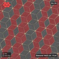 Interlock (Pasco) 14x21 cm · DIA-126 · Tumbling cubes, diagonal flip stripes 135 deg - edge to edge