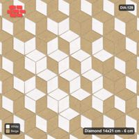 Interlock (Pasco) 14x21 cm · DIA-129 · Tumbling cubes, medallion 0 deg - kerb frame