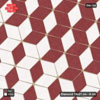 Interlock (Pasco) 14x21 cm · DIA-134 · Tumbling cubes, diagonal zones 15 deg - kerb frame