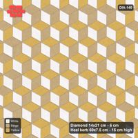 Interlock (Pasco) 14x21 cm · DIA-140 · Tumbling cubes, accent border 120 deg - kerb frame