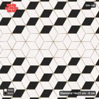 Interlock (Pasco) 14x21 cm · DIA-149 · Tumbling cubes, plain accent band 90 deg - kerb frame