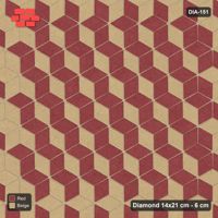 Interlock (Pasco) 14x21 cm · DIA-151 · Tumbling cubes, accent border 60 deg - edge to edge
