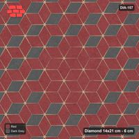 Interlock (Pasco) 14x21 cm · DIA-157 · Tumbling cubes, plain medallion 150 deg - kerb frame