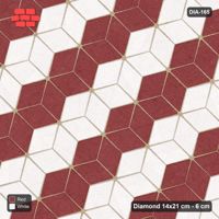 Interlock (Pasco) 14x21 cm · DIA-165 · Tumbling cubes, alternating rows 45 deg - kerb frame