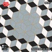 Interlock (Pasco) 14x21 cm · DIA-169 · Tumbling cubes, plain medallion 165 deg - kerb frame