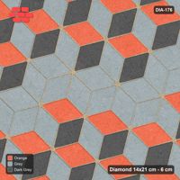 Interlock (Pasco) 14x21 cm · DIA-176 · Tumbling cubes, plain accent band 165 deg - kerb frame