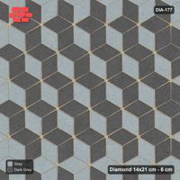 Interlock (Pasco) 14x21 cm · DIA-177 · Tumbling cubes, accent border 60 deg - kerb frame