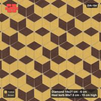 Interlock (Pasco) 14x21 cm · DIA-184 · Tumbling cubes, flipped row every 3rd 60 deg - kerb frame