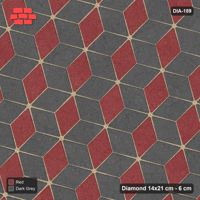 Interlock (Pasco) 14x21 cm · DIA-189 · Tumbling cubes, accent border 75 deg - kerb frame