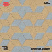 Interlock (Pasco) 14x21 cm · DIA-190 · Tumbling cubes, diagonal flip stripes 150 deg - kerb frame