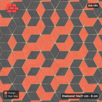 Interlock (Pasco) 14x21 cm · DIA-194 · Tumbling cubes, tonal rings 90 deg - edge to edge