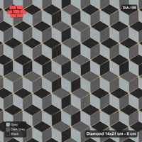 Interlock (Pasco) 14x21 cm · DIA-199 · Tumbling cubes, cross band 120 deg - edge to edge