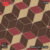 Interlock (Pasco) 14x21 cm · DIA-202 · Tumbling cubes, plain accent band 165 deg - kerb frame