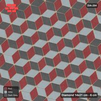 Interlock (Pasco) 14x21 cm · DIA-204 · Tumbling cubes, accent border 135 deg - kerb frame