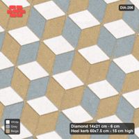 Interlock (Pasco) 14x21 cm · DIA-206 · Tumbling cubes, 3x3 flip blocks 105 deg - kerb frame