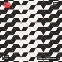 Interlock (Pasco) 14x21 cm · DIA-212 · Tumbling cubes, vertical band 30 deg - kerb frame