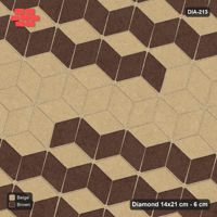 Interlock (Pasco) 14x21 cm · DIA-213 · Tumbling cubes, plain accent band 105 deg - kerb frame