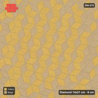 Interlock (Pasco) 14x21 cm · DIA-215 · Tumbling cubes, accent border 75 deg - edge to edge