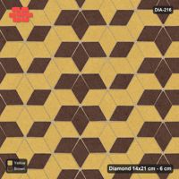 Interlock (Pasco) 14x21 cm · DIA-216 · Tumbling cubes, diagonal flip stripes 150 deg - kerb frame