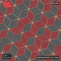Interlock (Pasco) 14x21 cm · DIA-220 · Tumbling cubes, tonal rings 105 deg - kerb frame