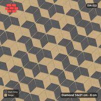 Interlock (Pasco) 14x21 cm · DIA-222 · Tumbling cubes, flipped row every 3rd 75 deg - edge to edge