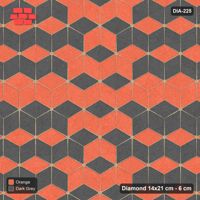 Interlock (Pasco) 14x21 cm · DIA-225 · Tumbling cubes, cross band 120 deg - kerb frame