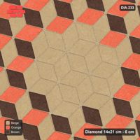 Interlock (Pasco) 14x21 cm · DIA-233 · Tumbling cubes, plain medallion 15 deg - kerb frame