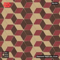 Interlock (Pasco) 14x21 cm · DIA-234 · Tumbling cubes, flipped row every 3rd 90 deg - kerb frame