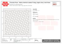 Interlock (Pasco) 19x22 cm · FLO-003 · Native interlock rotated 15 deg, single colour, kerb frame