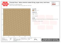 Interlock (Pasco) 19x22 cm · FLO-004 · Native interlock rotated 30 deg, single colour, kerb frame
