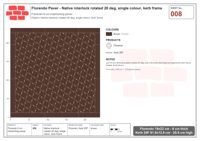 Interlock (Pasco) 19x22 cm · FLO-008 · Native interlock rotated 20 deg, single colour, kerb frame