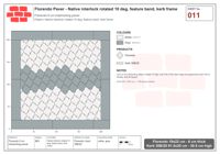 Interlock (Pasco) 19x22 cm · FLO-011 · Native interlock rotated 10 deg, feature band, kerb frame