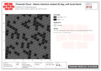 Interlock (Pasco) 19x22 cm · FLO-012 · Native interlock rotated 25 deg, soft tonal blend