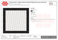 Interlock (Pasco) 19x22 cm · FLO-013 · Native interlock rotated 40 deg, kerb accent, kerb frame