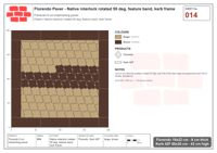 Interlock (Pasco) 19x22 cm · FLO-014 · Native interlock rotated 55 deg, feature band, kerb frame