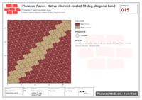 Interlock (Pasco) 19x22 cm · FLO-015 · Native interlock rotated 70 deg, diagonal band