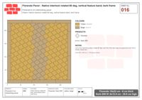 Interlock (Pasco) 19x22 cm · FLO-016 · Native interlock rotated 80 deg, vertical feature band, kerb frame