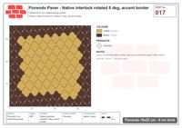 Interlock (Pasco) 19x22 cm · FLO-017 · Native interlock rotated 5 deg, accent border
