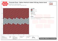 Interlock (Pasco) 19x22 cm · FLO-020 · Native interlock rotated 100 deg, feature band