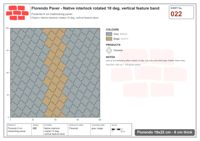 Interlock (Pasco) 19x22 cm · FLO-022 · Native interlock rotated 10 deg, vertical feature band