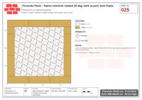 Interlock (Pasco) 19x22 cm · FLO-025 · Native interlock rotated 25 deg, kerb accent, kerb frame