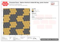 Interlock (Pasco) 19x22 cm · FLO-027 · Native interlock rotated 60 deg, panel checker