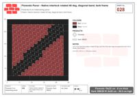 Interlock (Pasco) 19x22 cm · FLO-028 · Native interlock rotated 40 deg, diagonal band, kerb frame