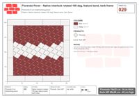 Interlock (Pasco) 19x22 cm · FLO-029 · Native interlock rotated 100 deg, feature band, kerb frame