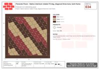 Interlock (Pasco) 19x22 cm · FLO-034 · Native interlock rotated 70 deg, diagonal three-tone, kerb frame