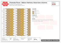 Interlock (Pasco) 19x22 cm · FLO-035 · Native interlock, three-tone columns
