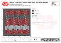 Interlock (Pasco) 19x22 cm · FLO-036 · Native interlock rotated 35 deg, twin bands, kerb frame