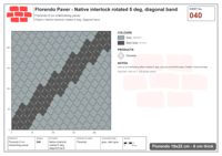 Interlock (Pasco) 19x22 cm · FLO-040 · Native interlock rotated 5 deg, diagonal band